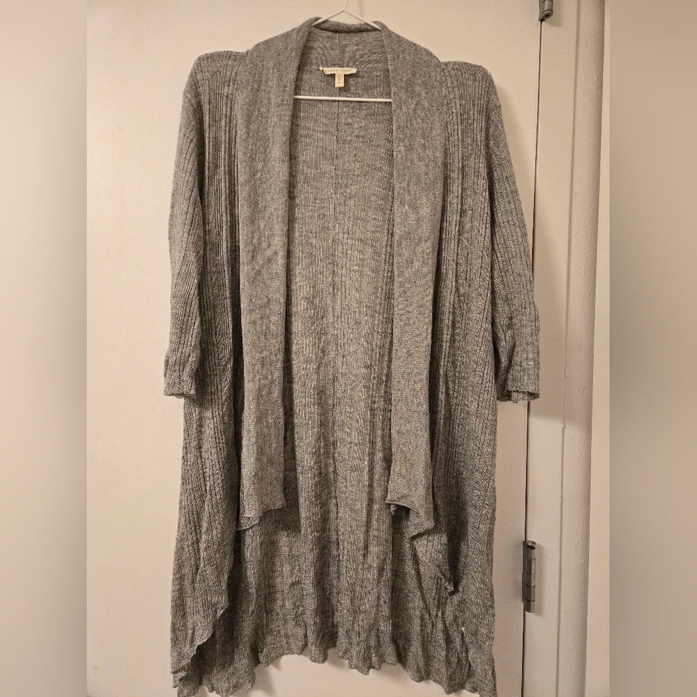 Eileen Fisher Light Gray‎ Draped Cardigan